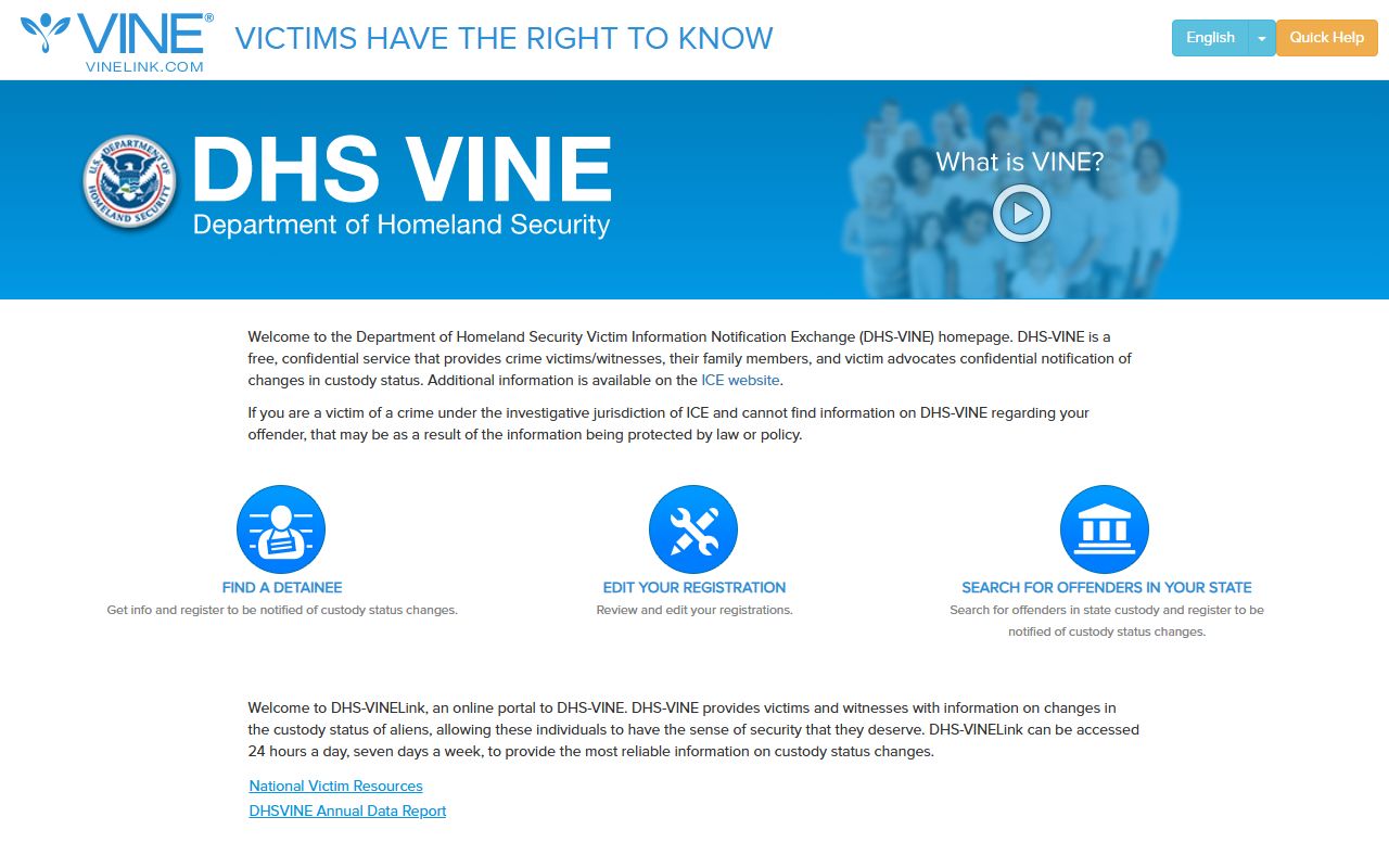 Randolph County inmate population VINELink custody notification portal